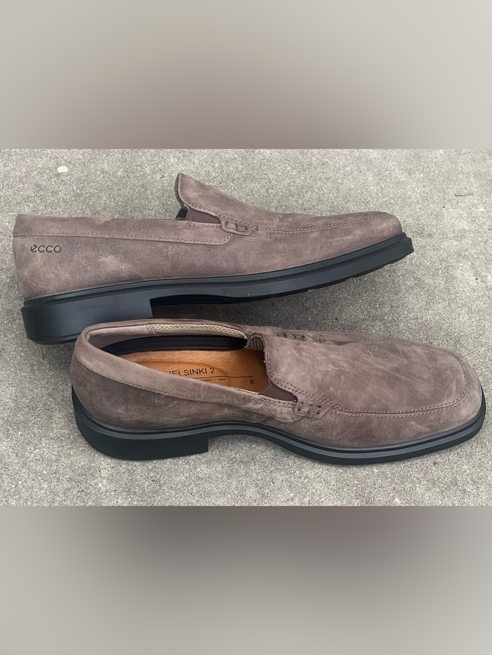 ECCO Helsinki 2 Slip-On Oxford Shoes Mens Size 11/11.5 Taupe Water Resistant